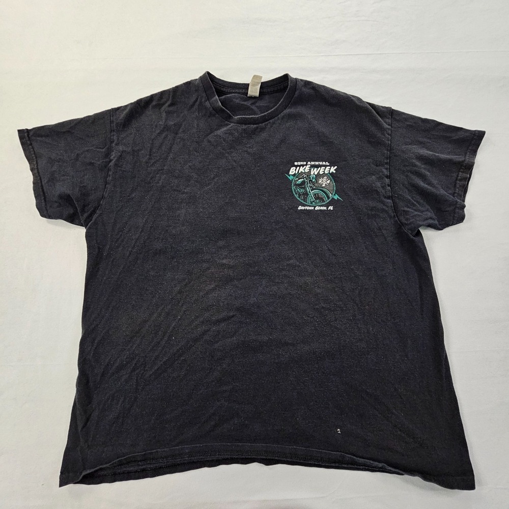 Bike Week 2024 Daytona Beach FL Black Short Sleeve T-Shirt Mens XL Gildan